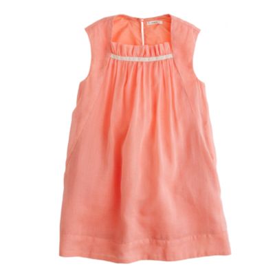 Girls' organdy pleated dress