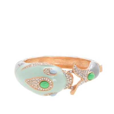 Enameled dolphin bangle