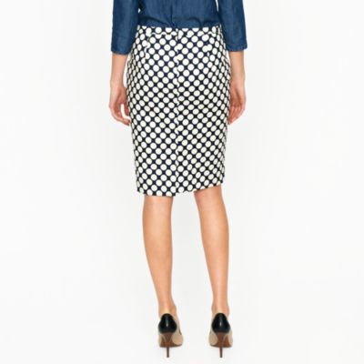 No. 2 pencil skirt in Pop Art polka dot
