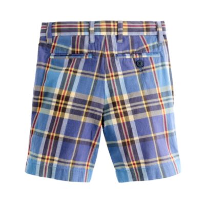 Boys' Indian cotton club short in Eastwick plaid