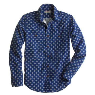 Wallace & Barnes dot diamond bandana shirt