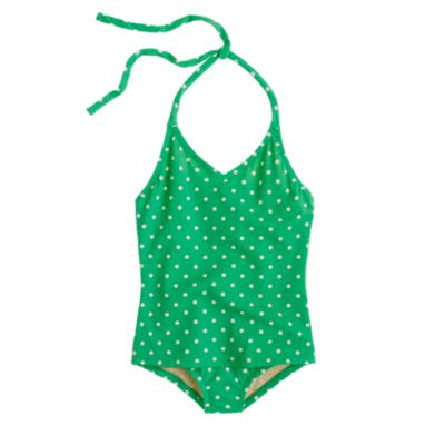 Girls' polka-dot halter tank