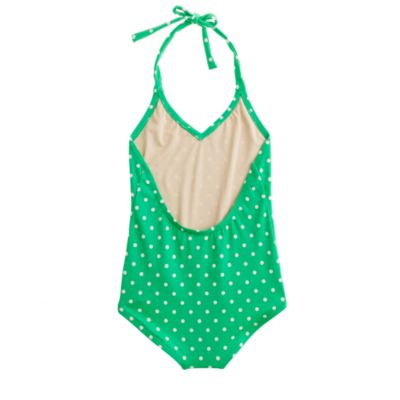 Girls' polka-dot halter tank
