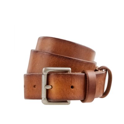 Leather double-keeper roller belt