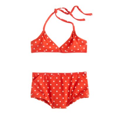 Girls' retro bikini set in polka dot