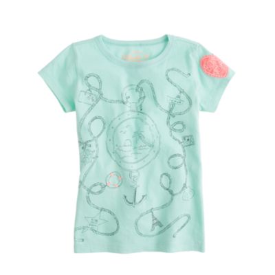 Girls' porthole tee