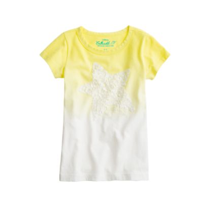 Girls' dip-dye sequin star tee