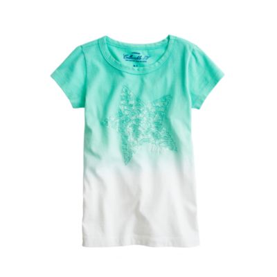 Girls' dip-dye sequin star tee