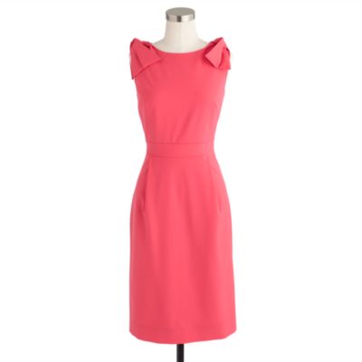 Origami bow dress in stretch wool