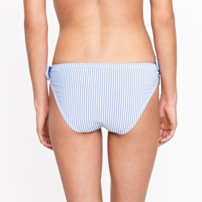 Seersucker side-tie bikini