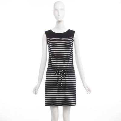 Factory drawstring drop-waist dress