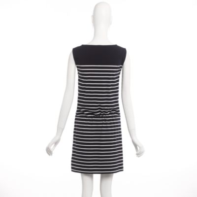 Factory drawstring drop-waist dress