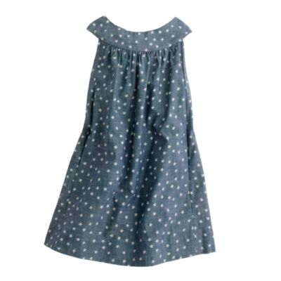 Girls' star chambray dress