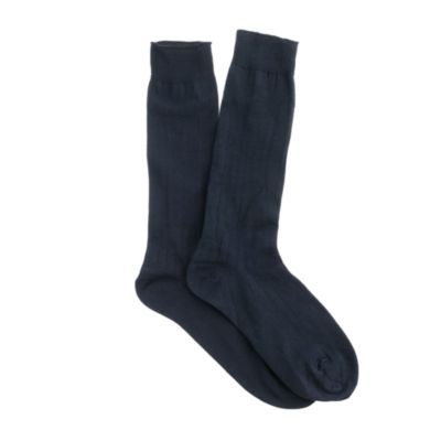 Ribbed cotton dress socks
