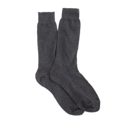 Ribbed cotton dress socks