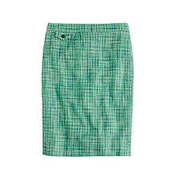 No. 2 pencil skirt in Caribbean tweed