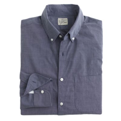 Slim Secret Wash shirt in end-on-end cotton