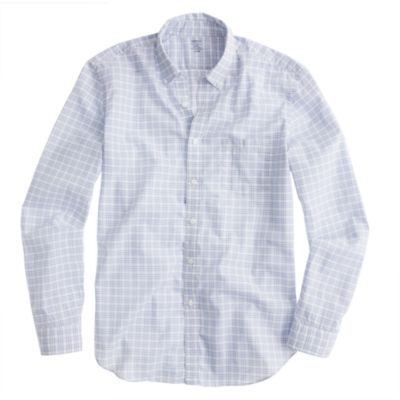 Secret Wash lightweight shirt in blue check