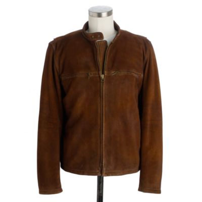 Suede racer jacket