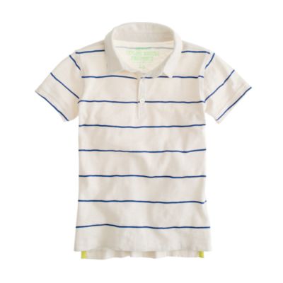 Boys' polo in ripcord stripe