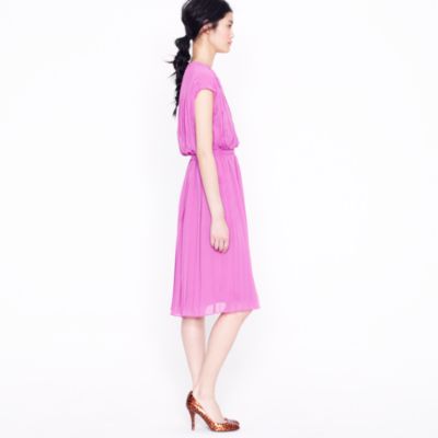 Collection pleated blouson dress