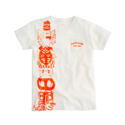 Boys' island totem pocket tee