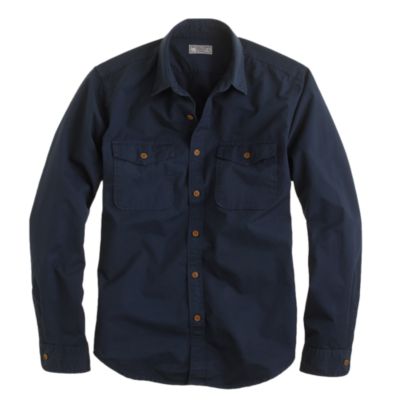 Wallace & Barnes garment-dyed camp shirt
