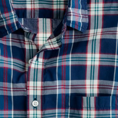 Slim Secret Wash lightweight shirt in Pattersen plaid