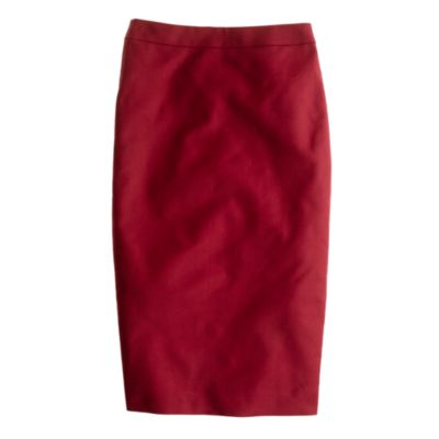 Long No. 2 pencil skirt in double-serge cotton