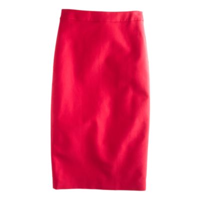 Petite long No. 2 pencil skirt in double-serge cotton