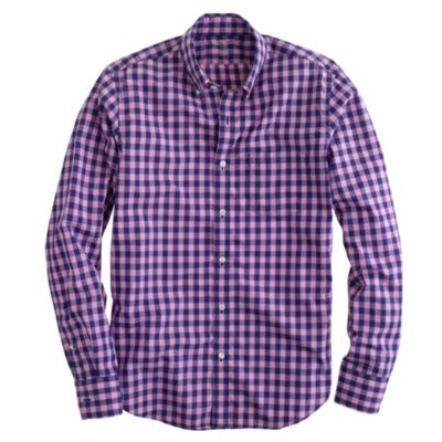 Tall Secret Wash shirt in bright gingham