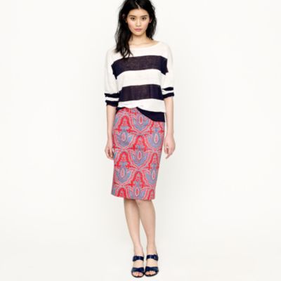 No. 2 pencil skirt in raj paisley