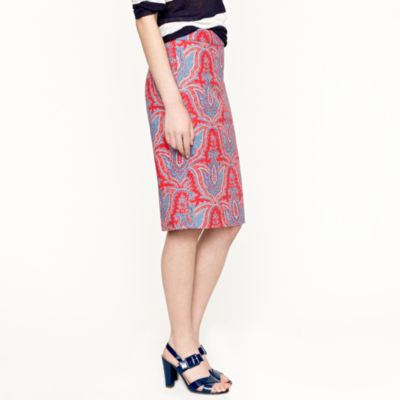 No. 2 pencil skirt in raj paisley