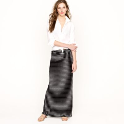 Jersey maxiskirt in stripe
