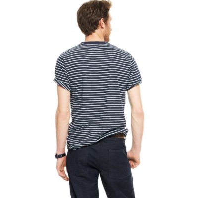 Slub jersey tee in pencil stripe