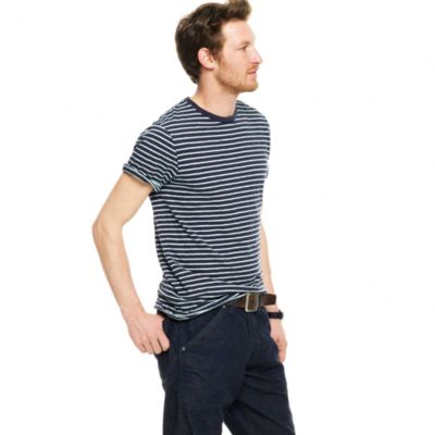 Slub jersey tee in pencil stripe
