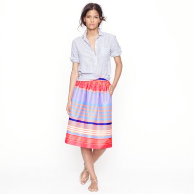 Neon-stripe skirt