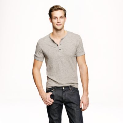 Stock jersey short-sleeve henley