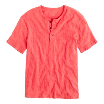 Stock jersey short-sleeve henley