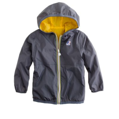 Boys' reversible K-Way&reg; Claude waterprooof jacket
