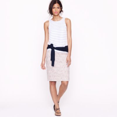 Collection No. 2 pencil skirt in gingham tweed