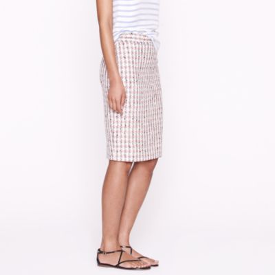 Collection No. 2 pencil skirt in gingham tweed