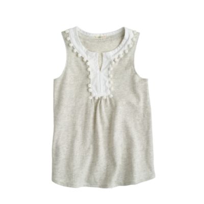 Girls' pom-pom tank