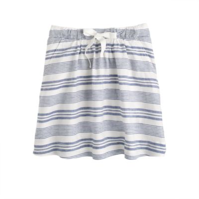 Boardwalk linen skirt in stripe