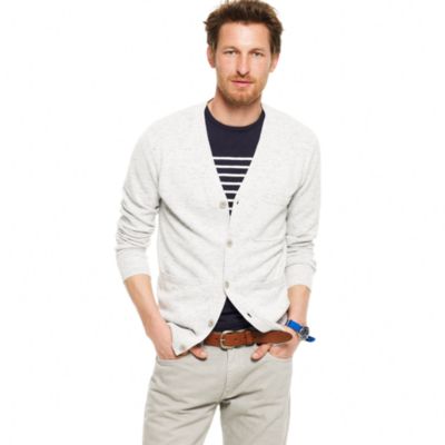 Flecked cotton cardigan
