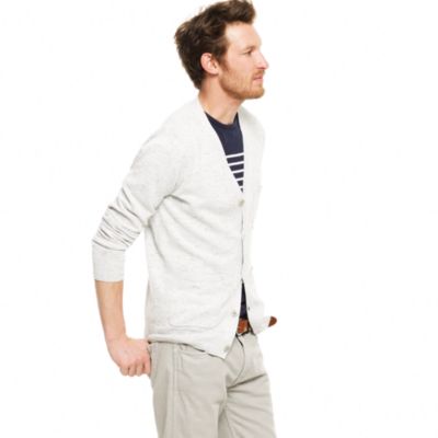 Flecked cotton cardigan