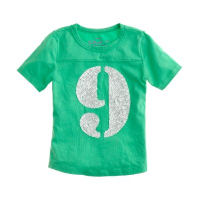 Girls' sequin number tee