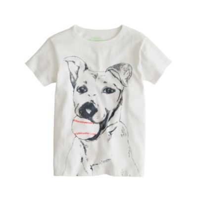Boys' baseball dog tee