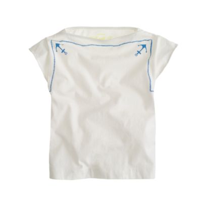 Girls' anchor scarf tee