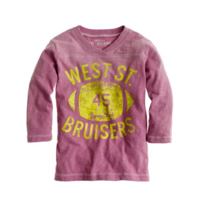 Boys' three-quarter sleeve Bruisers football tee